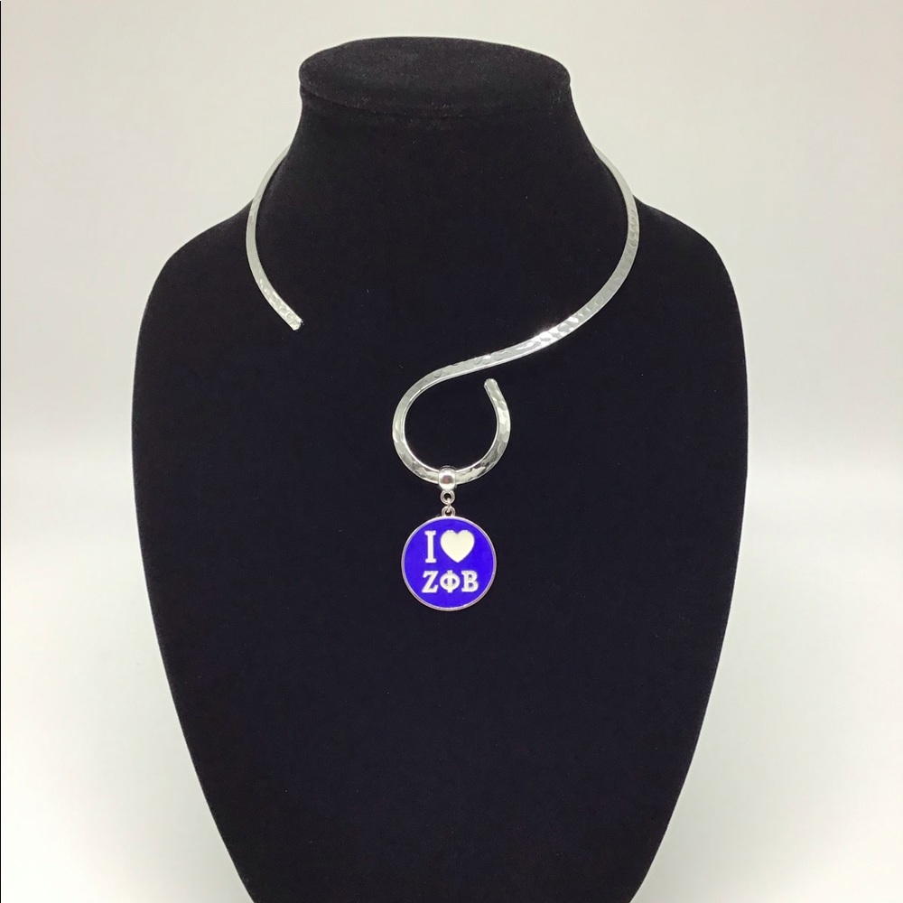 Zeta Phi Beta Sorority Choker Necklace